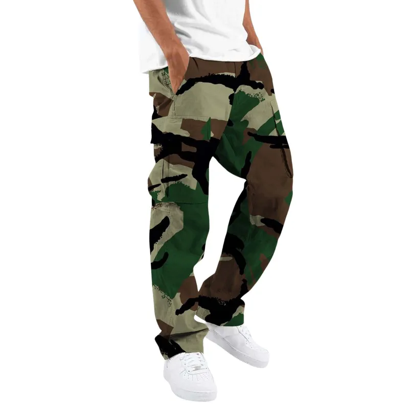 Fashion Camouflage Overalls Men's Printing Fashion Outdoor Overalls Straight Rope Overalls Men's ClothingMen's Pants Casual - Image 4